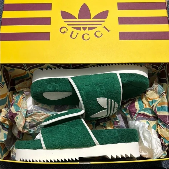 Gucci x Adidas Magic Sponge Gg Sandals - Picture 3 of 4